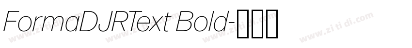 FormaDJRText Bold字体转换